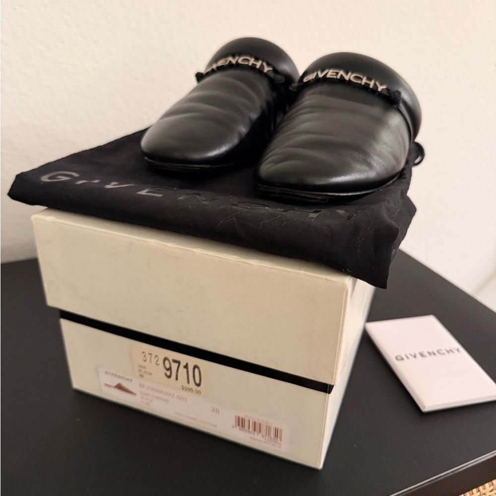 Givenchy Elba Flats; mule style black Euro size 38